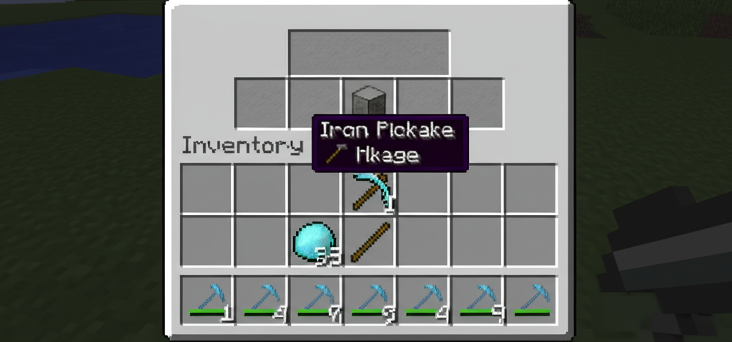 Iron Pickaxe crafting recipe